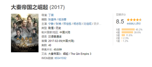 大秦赋豆瓣最新评分背后的深度解读与探讨
