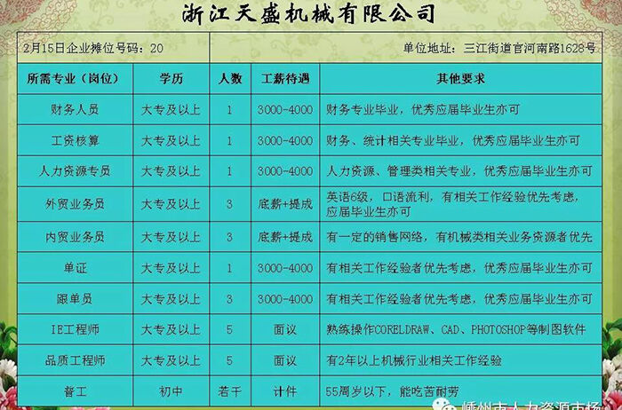 丁堰镇最新招聘信息全面概览